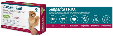 Simparica Trio (heartworm/flea/tick for dogs)